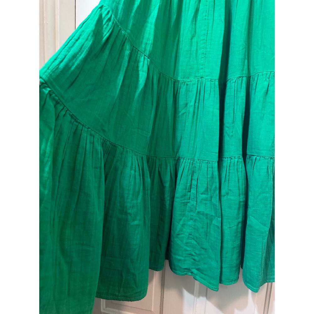 ME+EM Emerald Green Maxi Dress with V-Neck and Cutout Waist - Picture 12 of 16